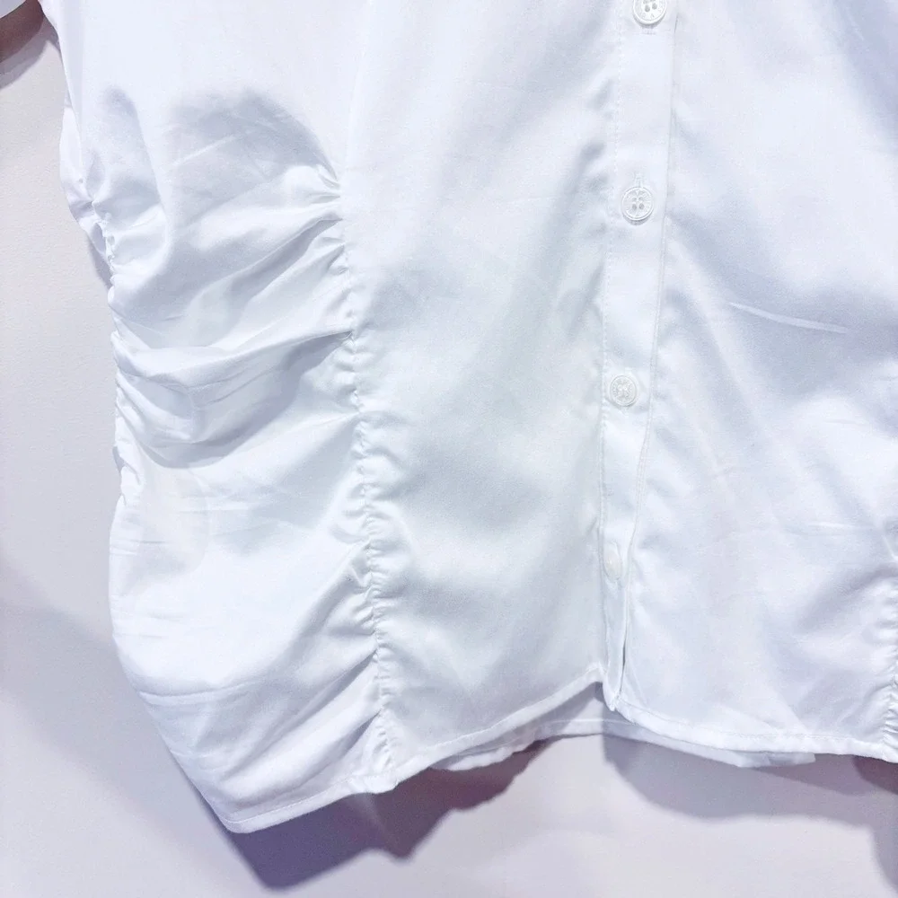 GUESS White poplin button down shirt | Minimalist‎ classic | Large - Picture 9 of 12
